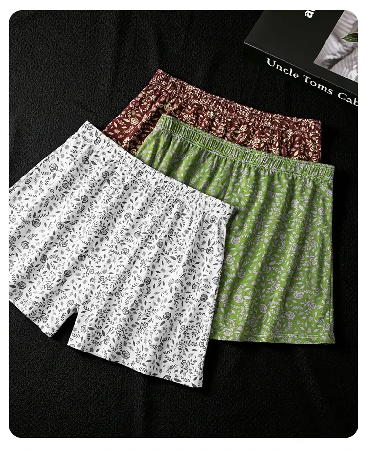 MiiOW 3/4/6Pcs Cotton Breathable Men Underwear Boxers Rose Print Man Underpants Skin-friendly Softness Mens Panties Boxer Briefs — image 5