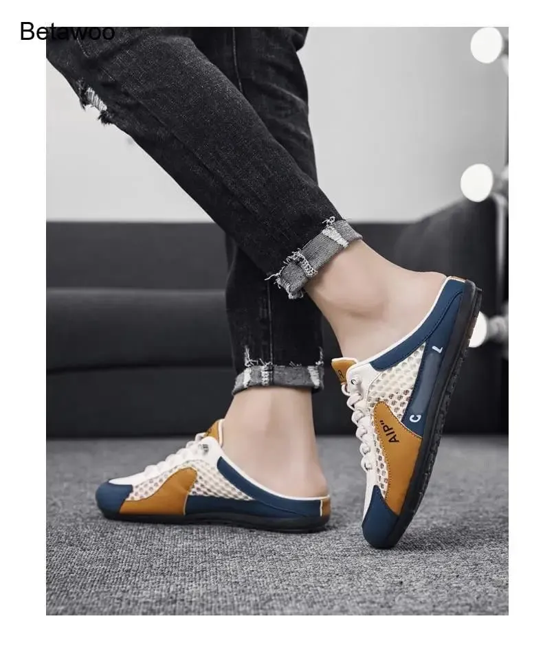 Ανδρικά αθλητικά παπούτσια χωρίς πλάτη Slip On Half Slide Παπούτσια casual με αναπνεύσιμο πλέγμα — image 7