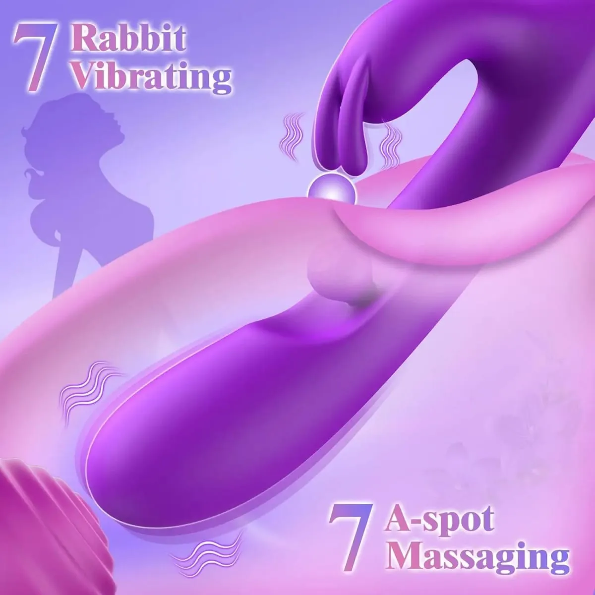 G Spot Rabbit Vibrator 3 σε 1 Περιστροφή 360° Ισχυρός διεγέρτης κλειτορίδας Μαλακή σιλικόνη για ενήλικες Προϊόν Σεξουαλικό παιχνίδι για γυναίκες ζευγάρι — image 3