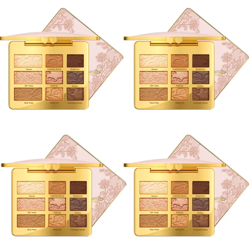 9 Colors Eyeshadow Palette Portable Multifunctional Glitter Eye Shadow Shimmer Pallet Highlighter Powder Brush Beauty Kit 12g — image 9