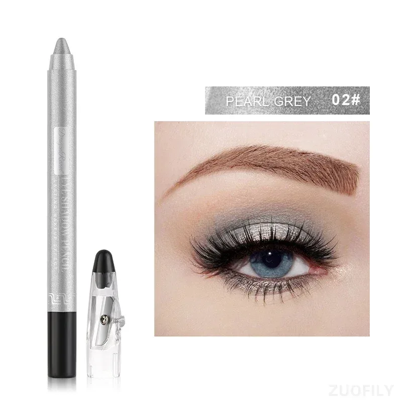 12Colors Glitter Eyeshadow Pen μακράς διαρκείας Matte Eye Shadow Palette Shiny highlighter Silver Purple Eyeliner Pencil Cosmetics