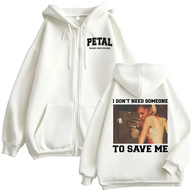 Ariana Grande Petal Core No necesito a alguien para salvar chaqueta sudaderas abrigos hombres mujeres Casual acogedor sudaderas con cremallera de alta calidad