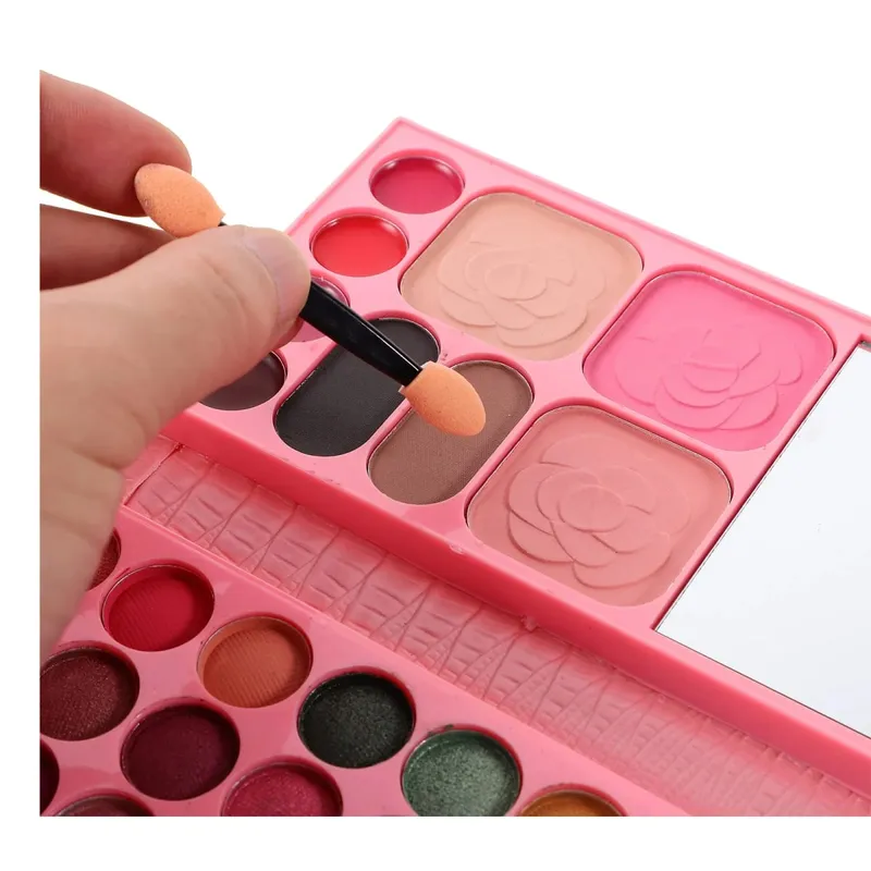 Κιτ μακιγιάζ 33 χρωμάτων Eyeshadow Powder Blush Lipstick Pallets Long Lassting Girl Pan with Mirror Beginner Plate Cosmetics Makeup