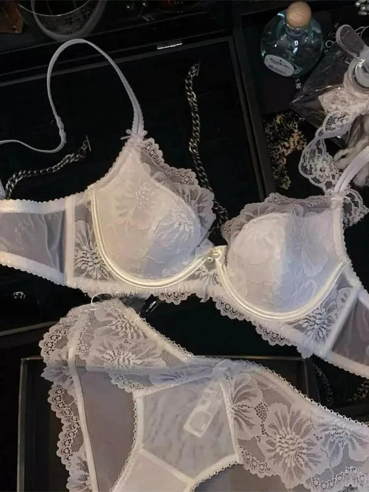 French Lace Sexy Minimizer Bra Comfortable Soft Underwire Anti Sagging Pure Desire Full Figure Brassiere 32‑38 A-C — image 10