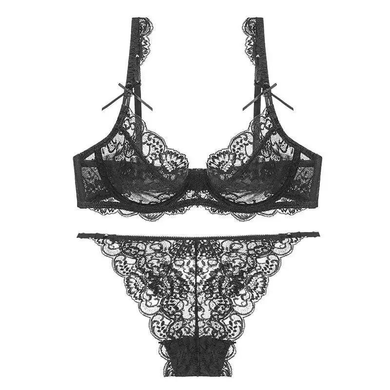 Ρομαντικό Ατμόσφαιρα Lace Minimizer Σουτιέν Ultra Thin Sponge Free Wirefree Γυναικείο Σετ ώθησης μπούστου με πλήρη κάλυψη BANERDANNI — image 6