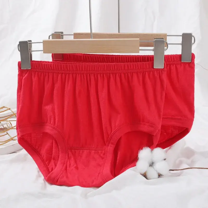 1pcs 100% Cotton Briefs Mens Comfortable Underpants Four Season Man Large Size Ventilate Underwear Male High Waist Panties Short — image 5