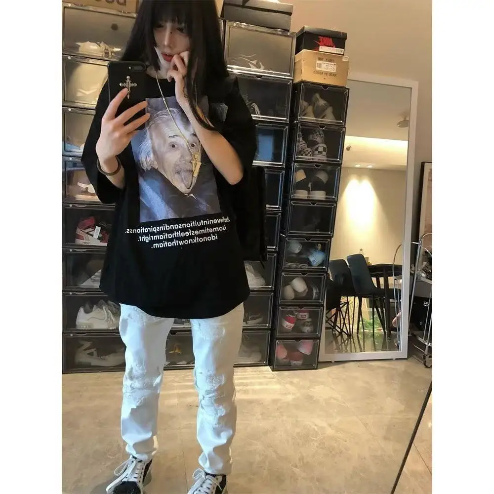 High Street Streetwear Clothing Fog Style Trend Fake Ripped Pleated Jeans Men Summer Cargo Slim Bootcut Designer White Trousers — image 5