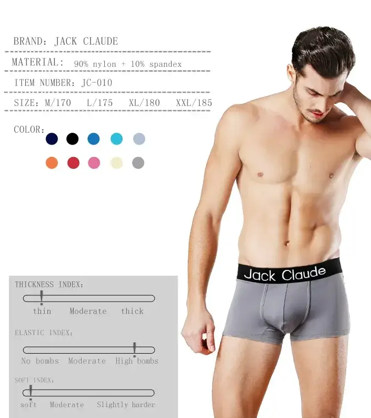 브랜드 남성 속옷 복서 남성 팬티 팬티 남성 꽉 부드러운 속옷 복서 남성 반바지 남자 Boxershorts Hombres Gay — image 6