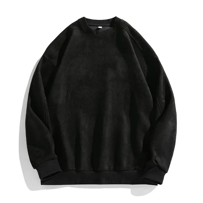 Marca roxo moletom mans camurça o pescoço outono inverno baggy moletom masculino casual manga longa 2026 novos topos masculinos — image 1