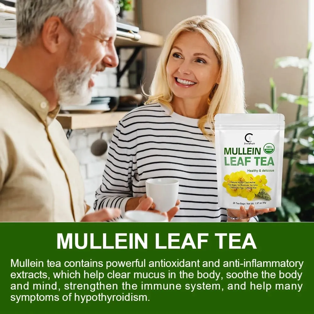 Organic Mullein Leaf Extract For Lung Cleansing & Liver Detoxification Lug Clears Respiratory Relieve Cough Supplement