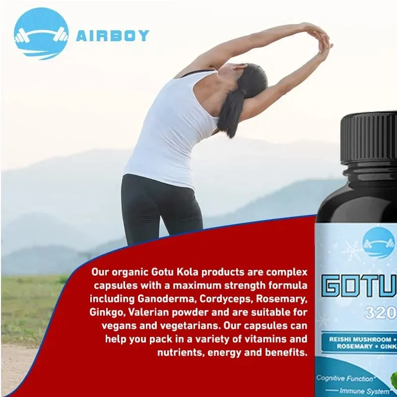 Gotu Kola Capsules - Brain Cognition Immune System Skin Energy & Circulation Supplement - Non-GMO & Gluten FreeSupplements