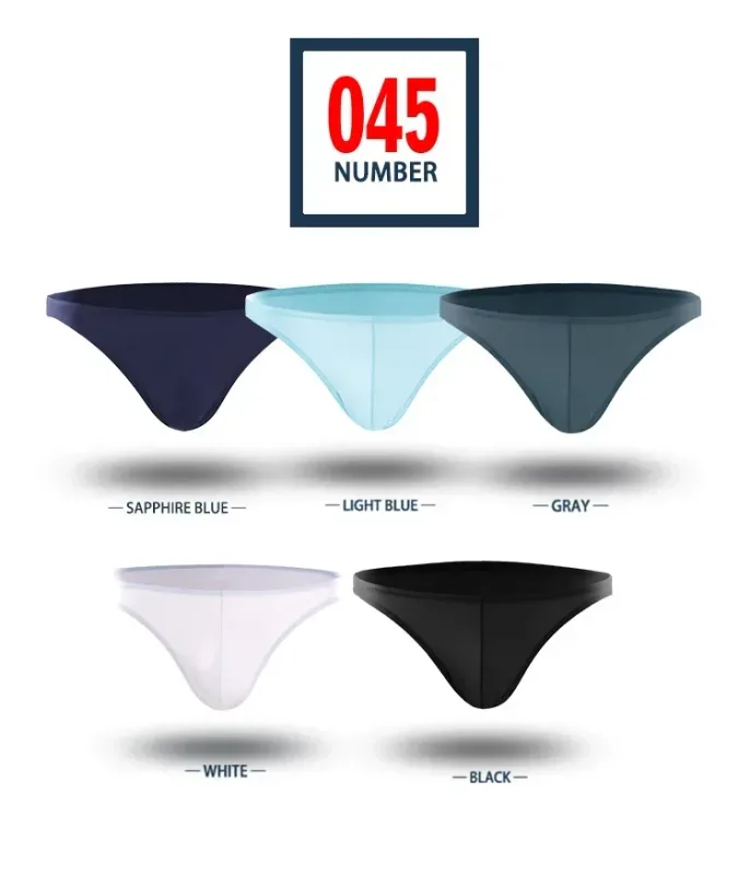 3PCS Summer narrow edge men sports breathable ice silk underpants thin sexy low waist tight seamless small triangle pants — image 15
