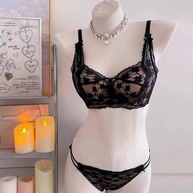 セクシーな BANERDANNI חזיית תחרה עם קשת הלטר מרופדת Push Up אלחוטי ללא חוט הלבשה תחתונה רכה חזה קטן לבישת נוחות יומית` — image 6