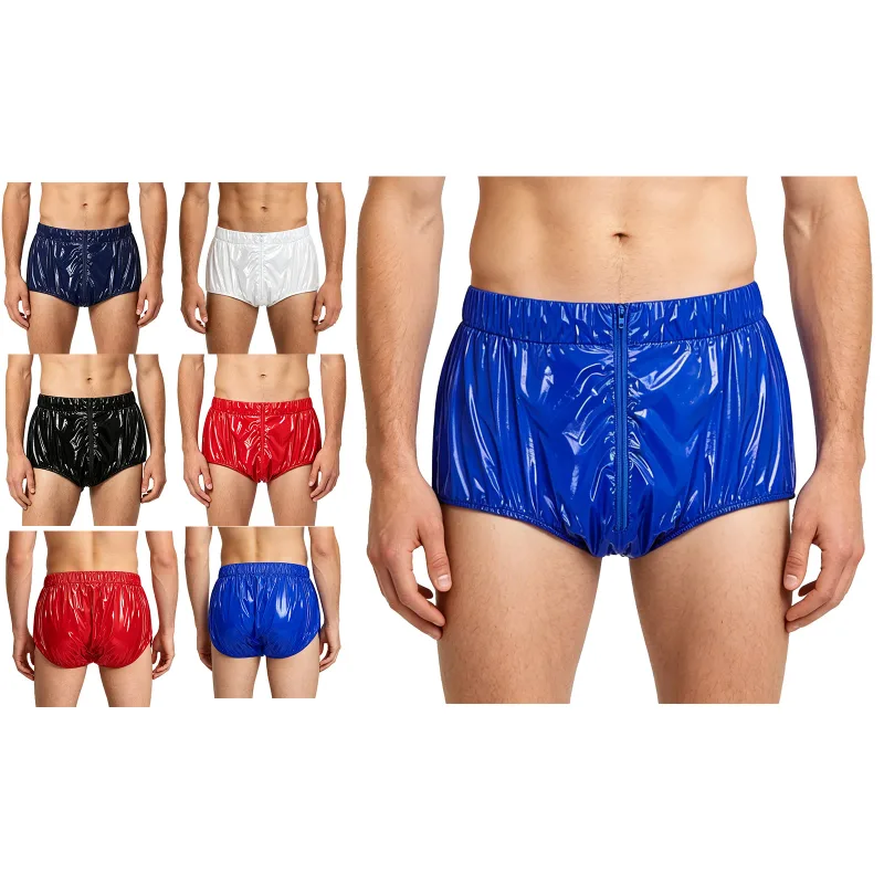 Mens Waterproof Diaper Cover Underwear Front Zipper Elastic Waistband Leakproof Briefs Swimwear Adaptive Special Needs Panties — image 6