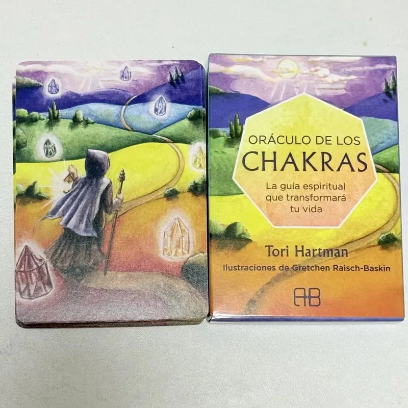 Chakras Oráculo De Los Chakra Oracle Cards 49 Deck 10,4*7,4cm Ισπανική Έκδοση Fate Divination Ταρώ Επιτραπέζιο παιχνίδι — image 6