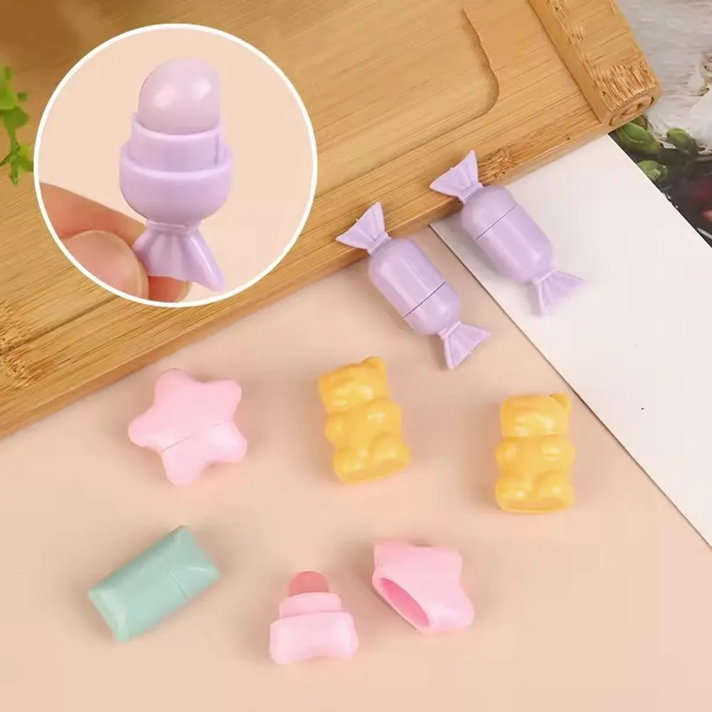 Portátil dos desenhos animados mini escova de silicone lábio bonito urso angular corretivo escovas bálsamo labial gloss corretivo compõem escovas — image 2