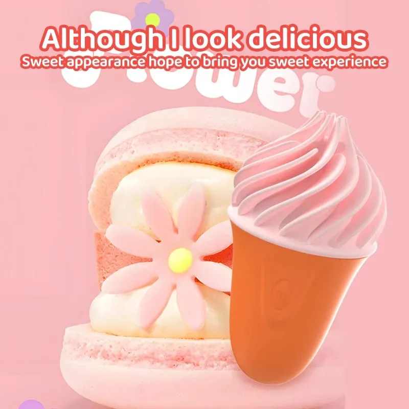 Ice cream shape vibrating masturbator 360 degree wrapping wrap endurance exerciser portable adult sex toy