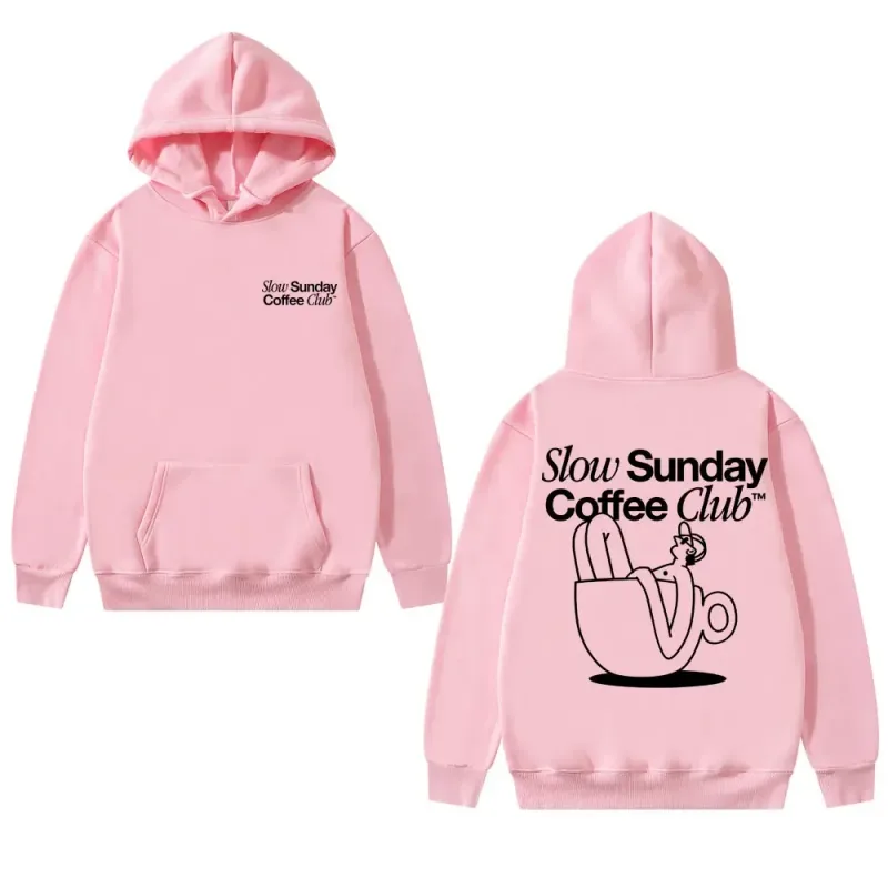 유니섹스 Slow Sunday 커피 클럽 까마귀 풀오버 Funny Meme 빈티지 캐주얼 스트리트웨어 스웨트, 다양한 색상 사용 가능 — image 9