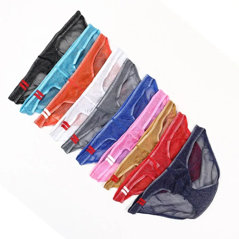 Men's Underwear Briefs Ultra Thin Low Rise Mesh Breathable Panties — image 6