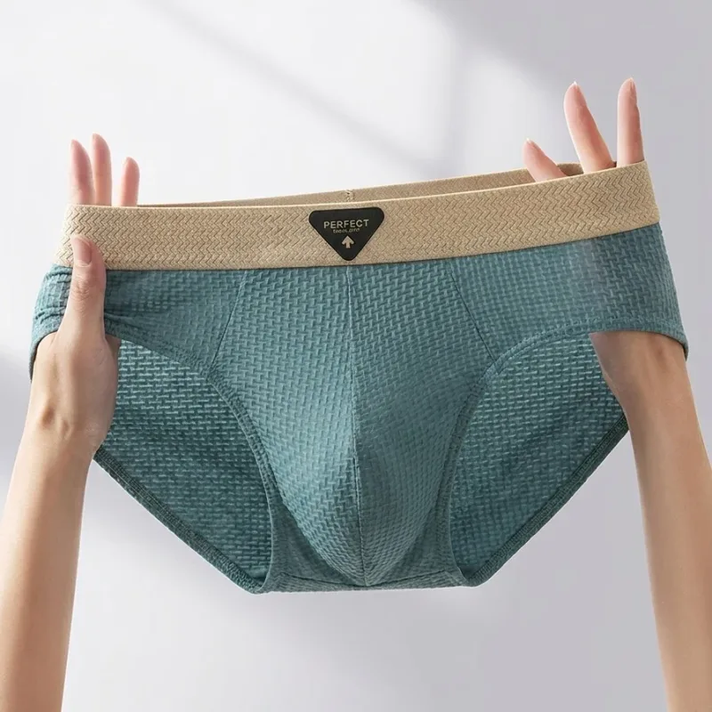 1Pcs Briefs Men Underwear Sexy Lingerie Male Panties Nylon Solid Underpants Breathable Cueca Causal Calcinha Wholesale Lots