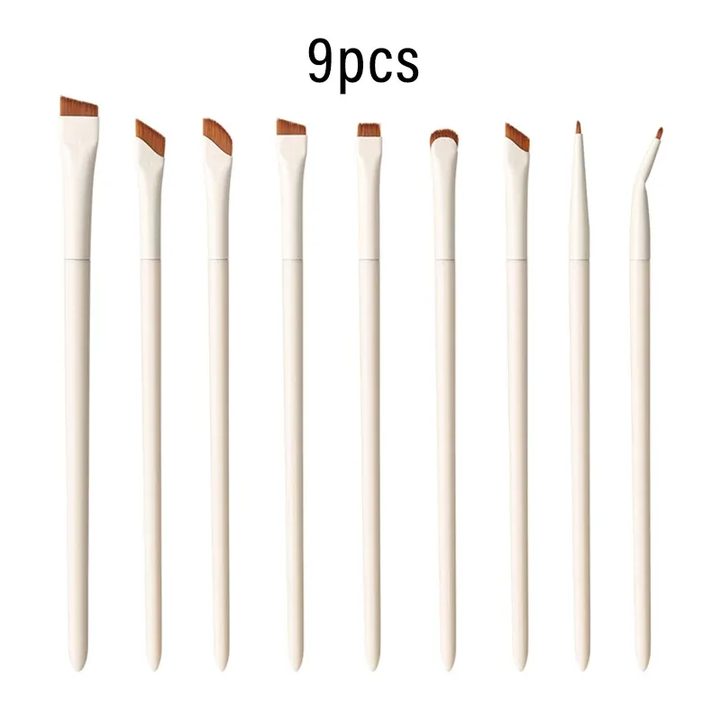 1/3/7/9 τεμ. White Upgrade Blade Eyeliner Brush Πινέλα μακιγιάζ ματιών Σετ εξαιρετικά λεπτή λεπτή γωνία επίπεδη βούρτσα φρυδιών ακριβής λεπτομέρεια