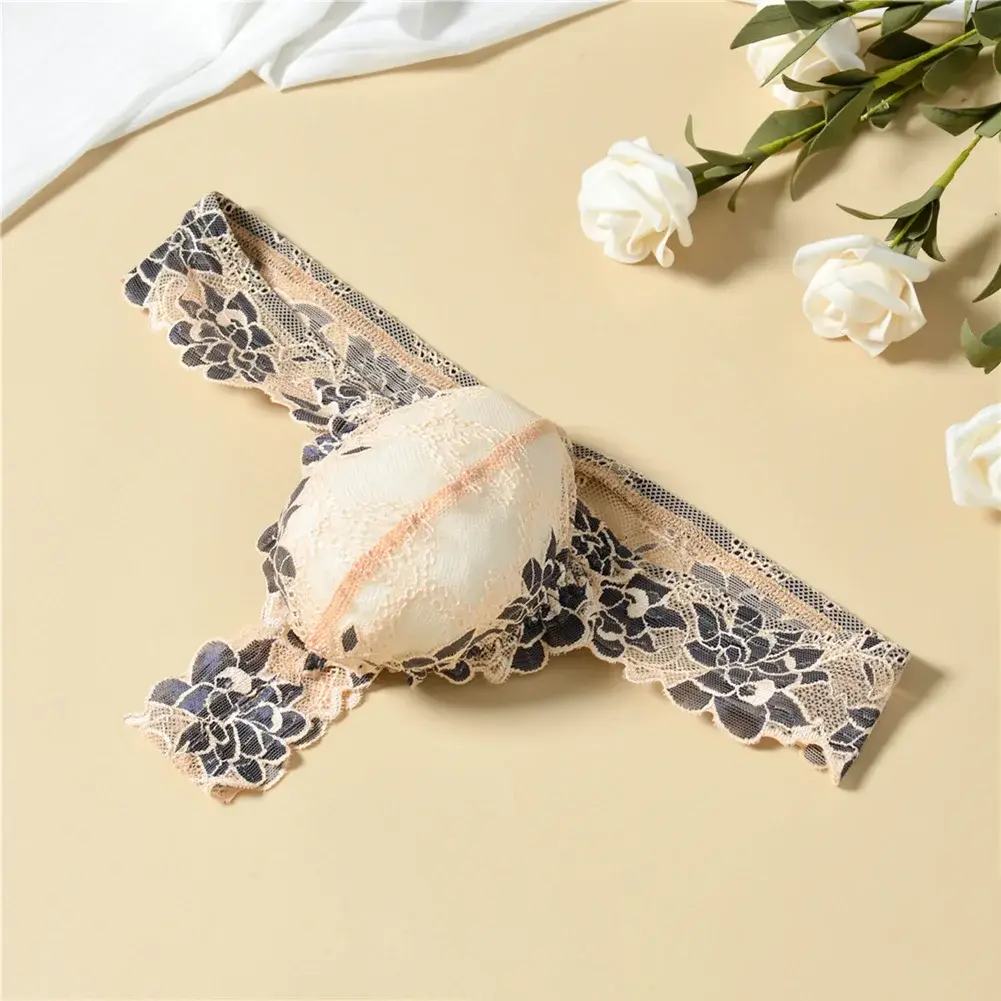 Men Floral Lace Thong Low Rise Elastic Waist G‑String Breathable See‑Through Floral Print Male Underwear Sexy Lingerie Panties — image 25