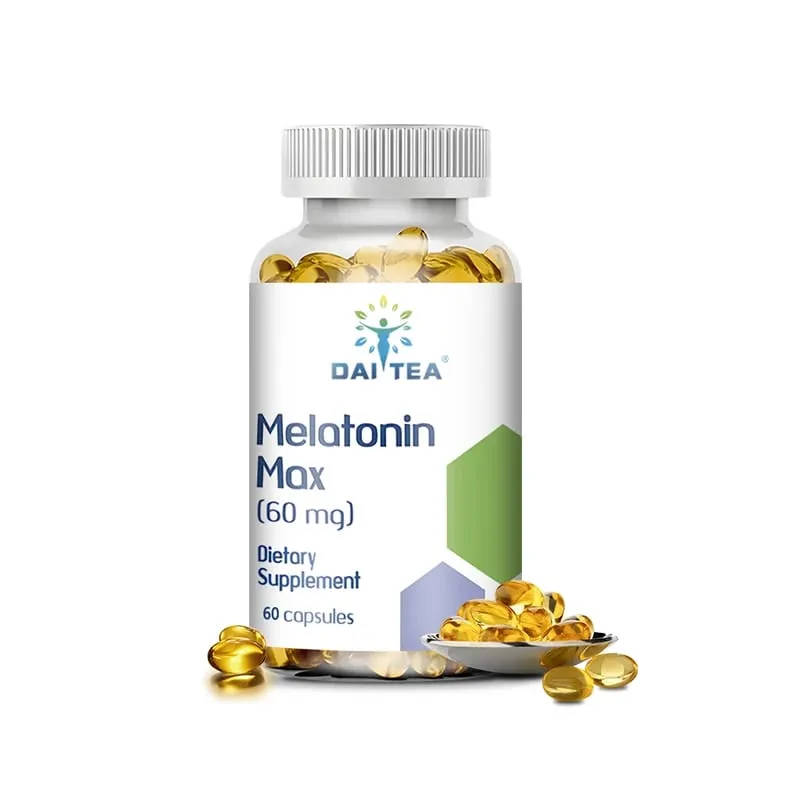 Melatonin Capsules Dietary Supplement - Relieve Insomnia Help Improve Sleep Quality Reduce Waking Time Help Deep Sleep