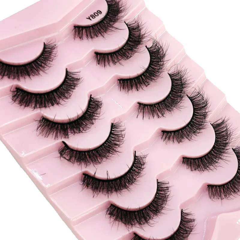 Fluffy Lashes Mink False Eyelashes Thick Cat Eye Makeup Long Natural Volume 3d Eyelashes Extension Χονδρική Βιζόν Βλεφαρίδες