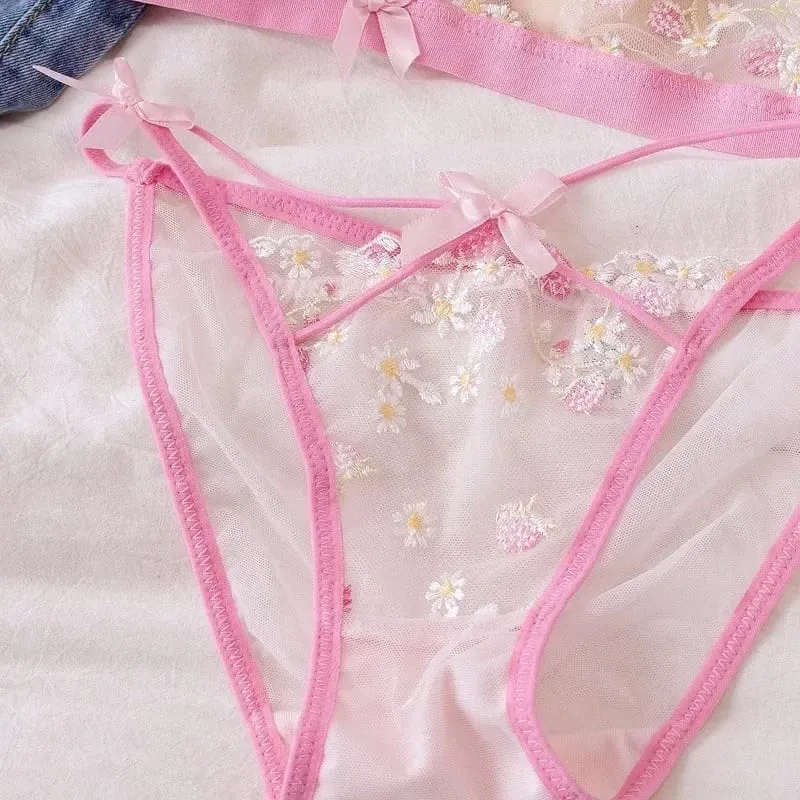 Σέξι δαντέλα Bralette Σετ για Γυναικεία Τρίγωνο Κύπελλο ασύρματα άνετα εσώρουχα — image 6