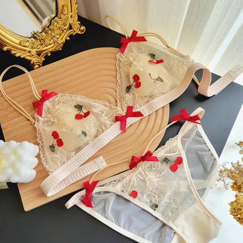 Σέξι δαντέλα Bralette Σετ για Γυναικεία Τρίγωνο Κύπελλο ασύρματα άνετα εσώρουχα — image 8