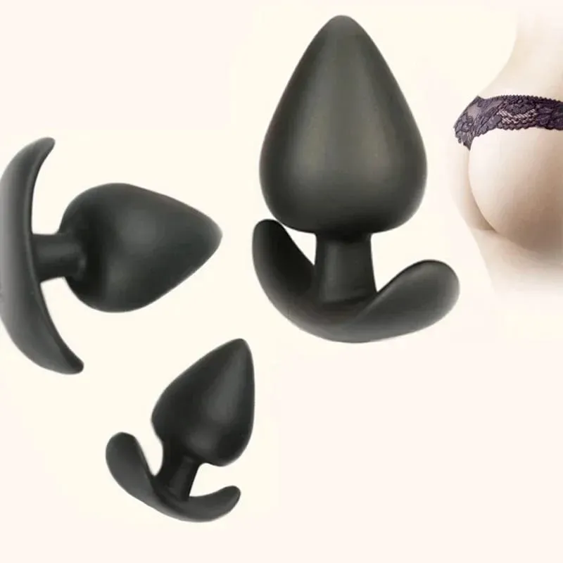 Cheap 4 Size Silicone Big Butt Plug Anal Sex Toys for Adults Men Woman Underwear Buttplug Dildo Masturbador Anus Dilatador