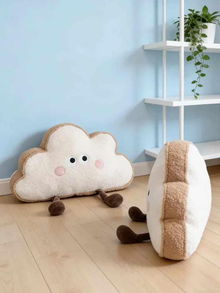 35~65 εκ. Toast Cloud Λούτρινο Μαξιλάρι Kawaii Humanoid Decor Στήριγμα μαξιλαριού πλάτης καρέκλας καναπέ από βελούδινο δώρο — image 8