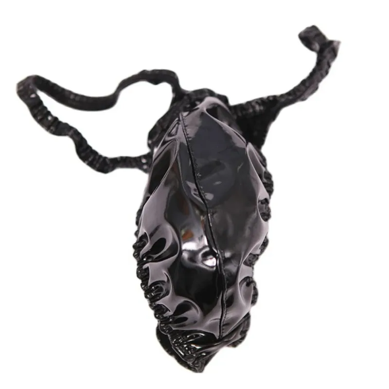 Sexy Men PVC Shiny U Convex Pouch Briefs Low-Rise G-string Latex Oil Gloosy Sexy Thong Carapace U Bulge Underwear — image 21