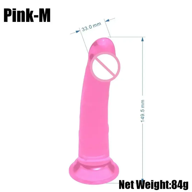 Realistic Small Silicone Jelly Dildo for Women with Suction Cup Strapon Compatible Anal Plug Adult Sex Toy for Women — image 13