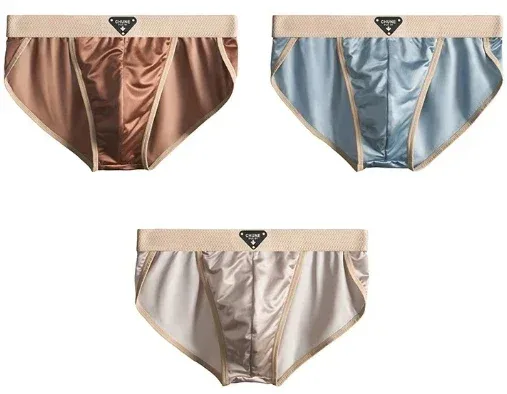1/3PCS Men's Briefs Ice Silk Satin-like Briefs Men's Underpants Summer Breathable Quick Drying Panties Sexy U Pouch Underwear — image 23