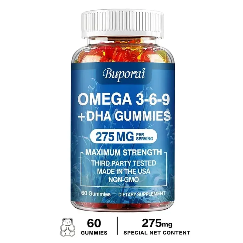 Omega 3 6 9 + DHA gumicukor - Az agy egészsége javítja a koncentrációt Memória javítja a vérkeringést a szem támogatása — image 8