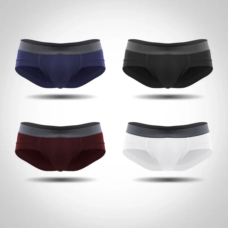 Men's Underwear, Men's Briefs, U-Shaped Pouch, Modal Breathable Summer Youth White Low-Waist Briefs — image 13