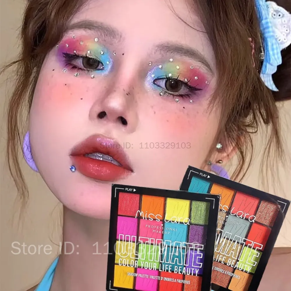 Rainbow 16 Colors Eye Shadow Summer Palette Long Lasting Waterproof Pearlescent Matte Shimmer Eyeshadow Women Beauty Eye Makeup — image 2