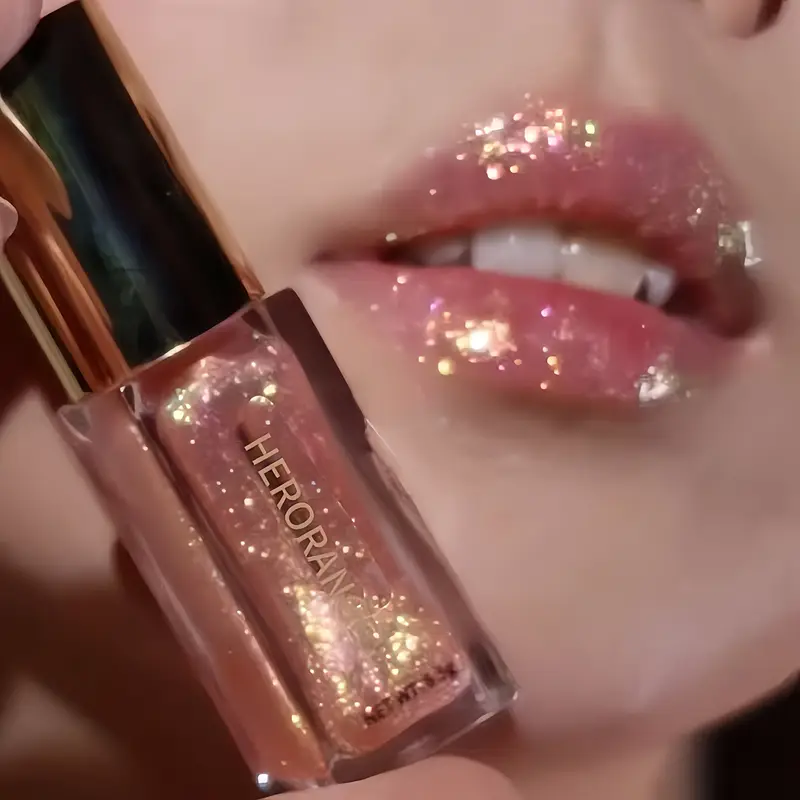 Herorange Star Shine Glitter Lip Gloss Shimmer Fine Glitter Long Lasting Moisturizing Non Sticky Glossy Lip Makeup — image 2
