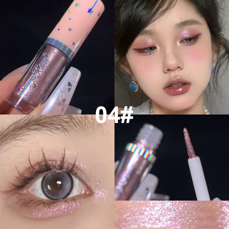 Blue Sequins Liquid Eyeshdaow Glitter Gel Fényes fémes szemceruza Pen Diamond Shimmer Vízálló Eye Beauty Party Smink eszköz — image 10