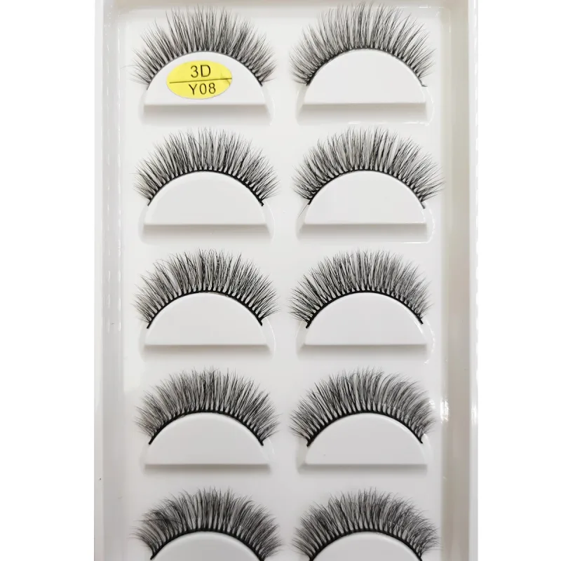 Natural 3D Mink False Eyelashes Soft Wispy Fluffy Eye Faux Lashes Make Up Eyelash Beauty Cat Cilios 5 Pairs 15 Styles — image 27