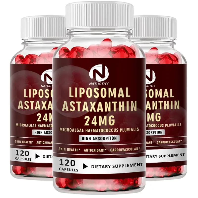 קפסולת Haematococcus Pluvialis Astaxanthin - Liposomal Astaxanthin 24mg - נוגד חמצון טבעי בריאות העור והעיניים ובריאות החיסון — image 8