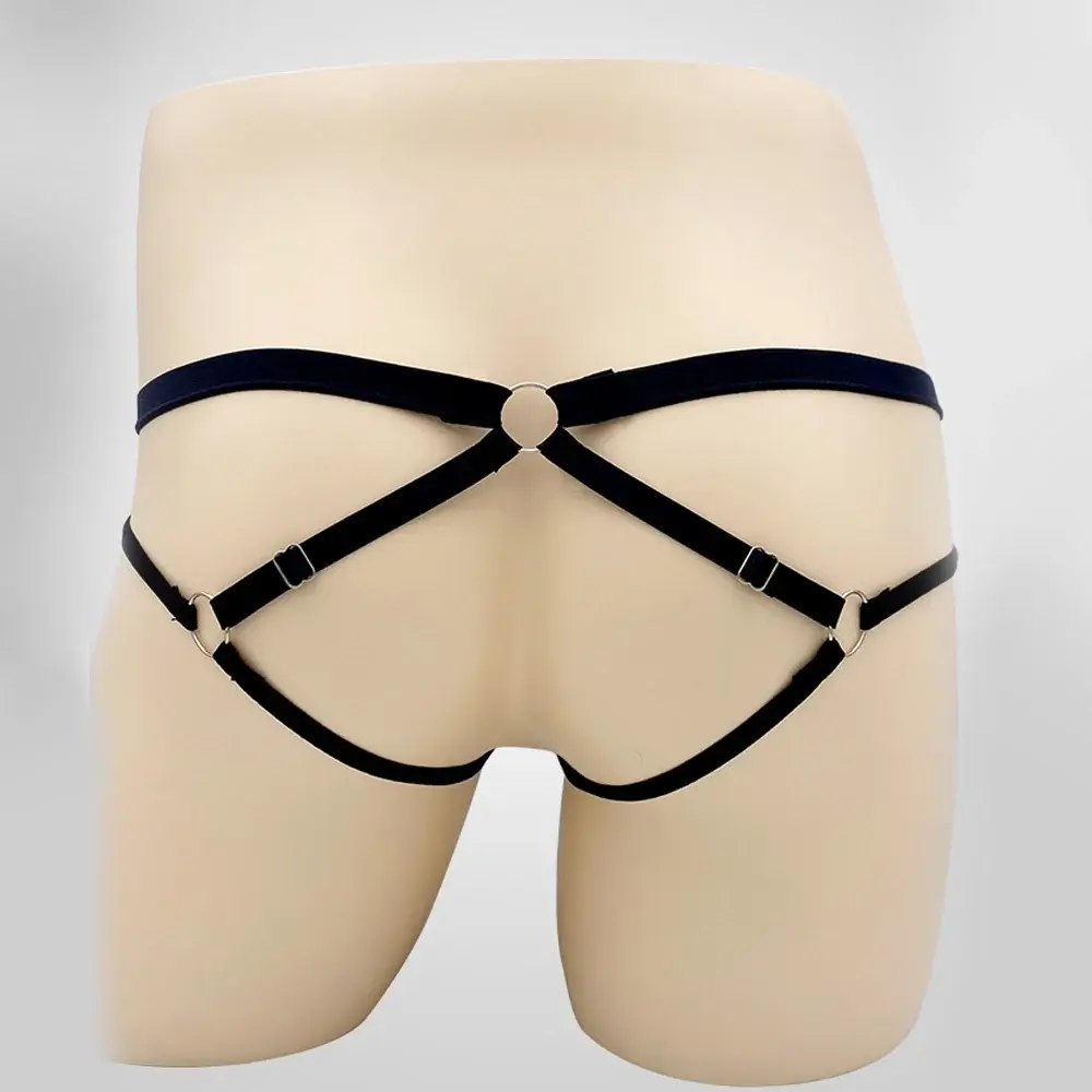 Sexy Underwear Men's G-Strings Exotic Lingerie Panties Sheer Lace Pouch Hollow Out Lace Flower Pattern Adjustable Waistband — image 13