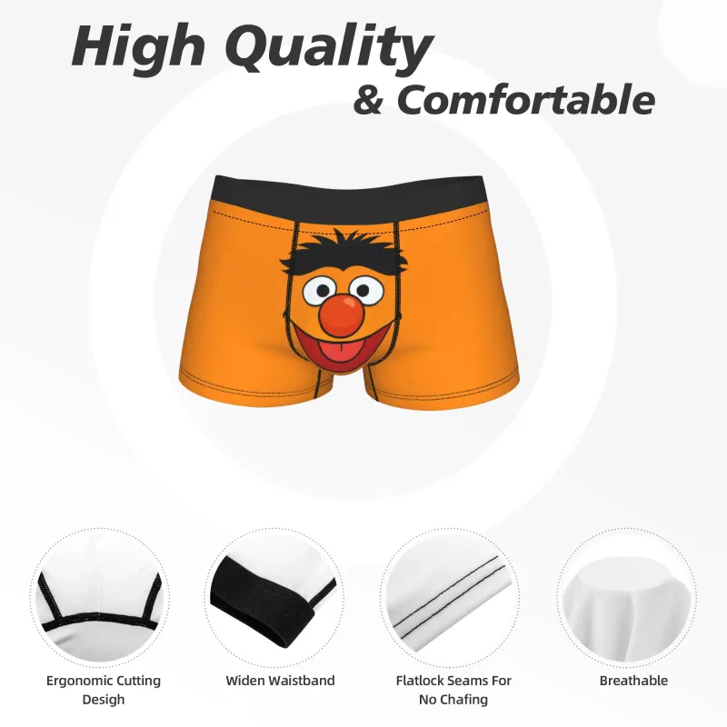 S-Sesames Streets Tango Elmo & Grover 속옷 남자 반바지 팬티 Funny Boxershorts 품질 세관 특대 팬티 — image 5