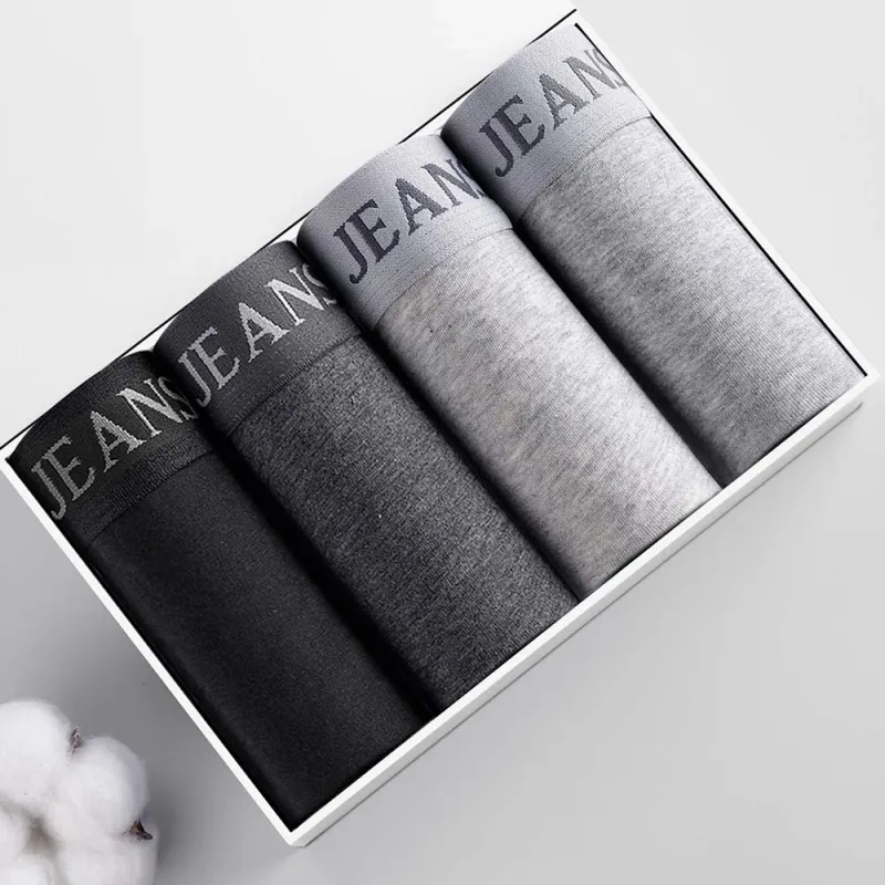 4/5Pcs Boxers Man Cotton For Men's Panties Soft Touch Men's Clothing Sweat Wicking U Pouch Design Underwear Man