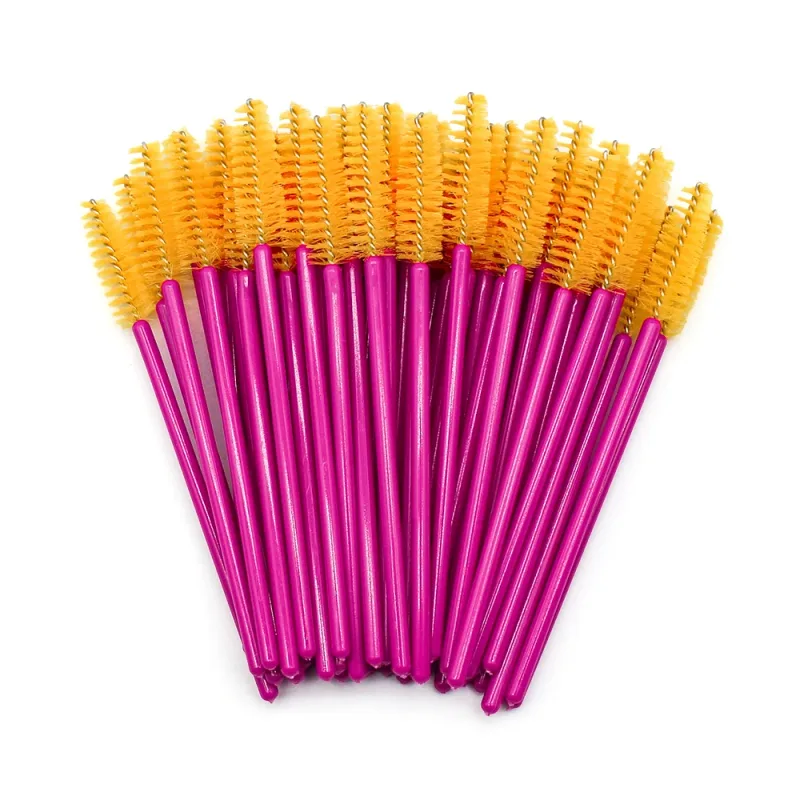 50 τμχ Βούρτσες Βλεφαρίδων μιας χρήσης Extension Rose Red Brush Brush Mascara Wand Eye Lashes Σετ καλλυντικών εργαλείων μακιγιάζ Beauty — image 15