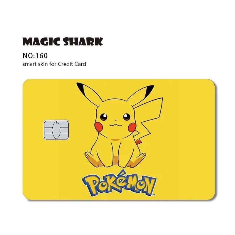 Maigc Shark Cute Pokemons Mewtwo Eevee Pikachu Gengar Sticker Film Cover for Debit Credit Card No Fade — image 9