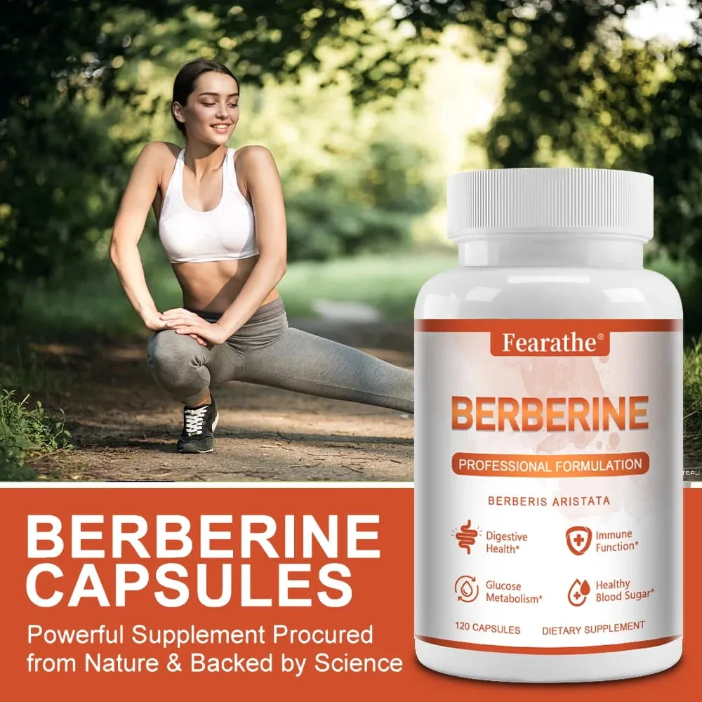 Premium Berberine - Supports Immune System Weight Management Digestive Health and GI Function Supplement 120 Capsules — image 6