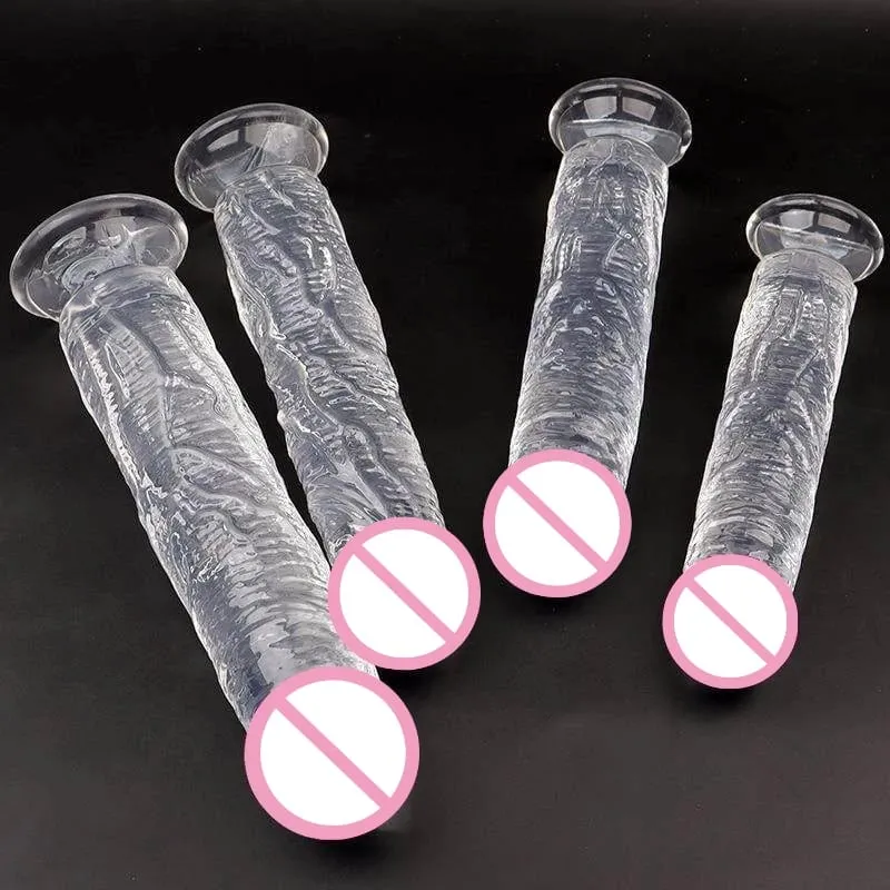 Cheap Women Big Transparent Dildo Suction Cup Erotic Anal Jelly Dick Soft Clitori Vaginal Masturbators Penis Adult Sex Toy 18+ — image 2