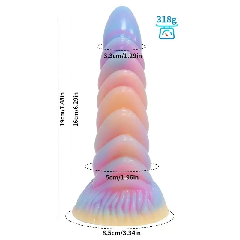 Realistic Night Glowing Anal Plug Luminous Monster Dragon Dildo for Women Men Butt Plug Sexy Dog Shape Sex Toy for Couples — image 20